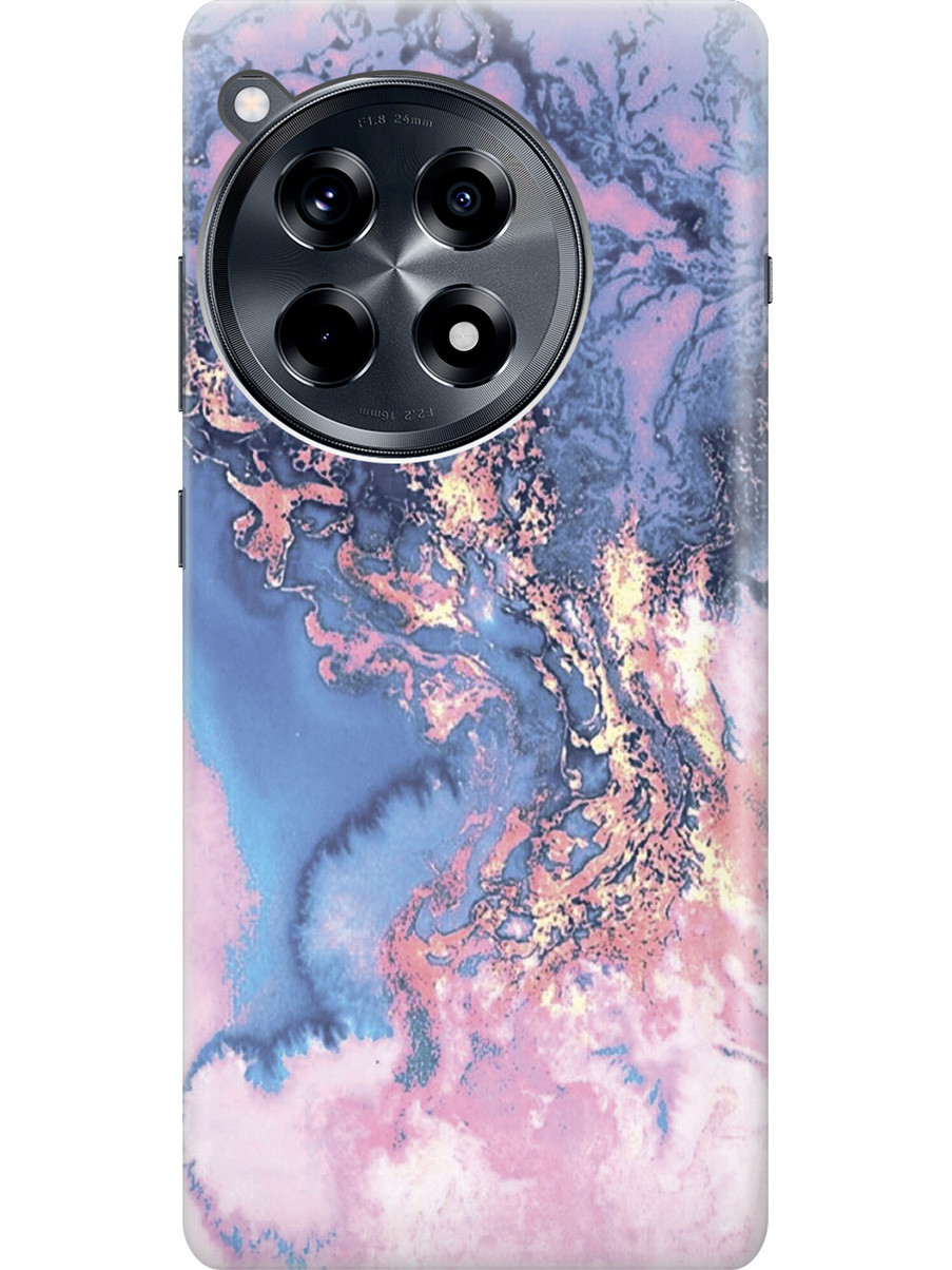 

Силиконовый чехол на OnePlus 12R с рисунком "Синий мрамор", Голубой, 20012110