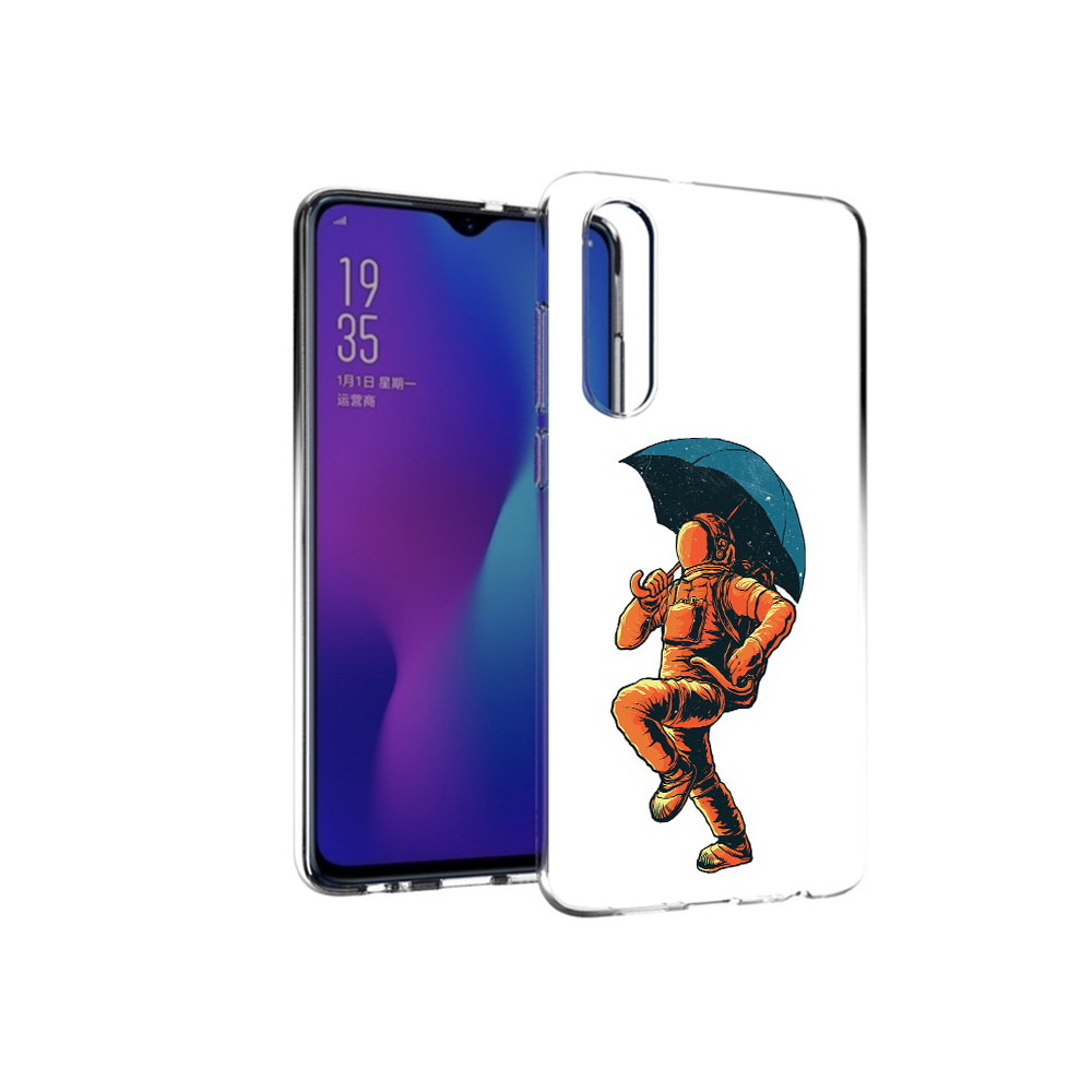 

Чехол MyPads Tocco для Huawei P30 шагающий космонавт с зонтом, Прозрачный, Tocco