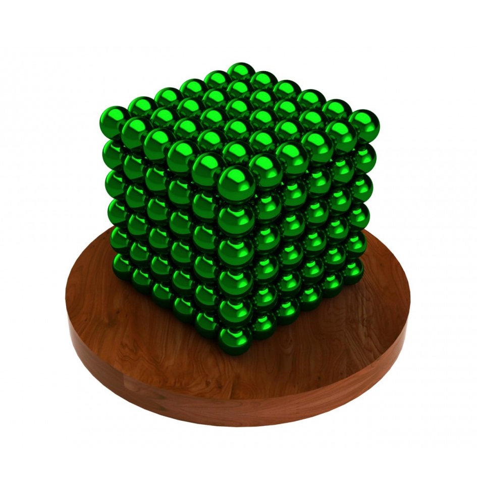 Игрушка-антистресс Парк Сервис Неокуб, магнитные шарики 5мм зеленый