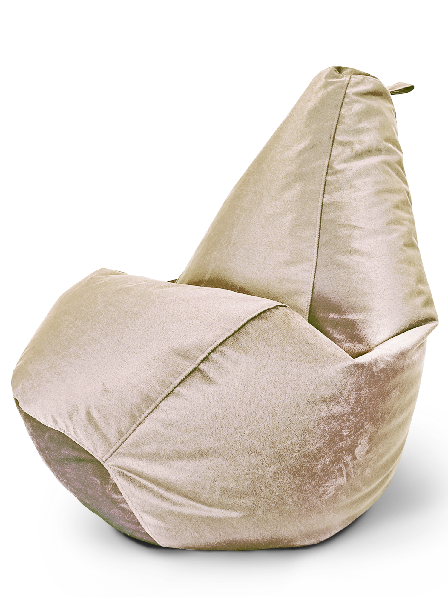 фото Кресло-мешок onpuff пуфик груша, размер хxxxl, бежевый велюр
