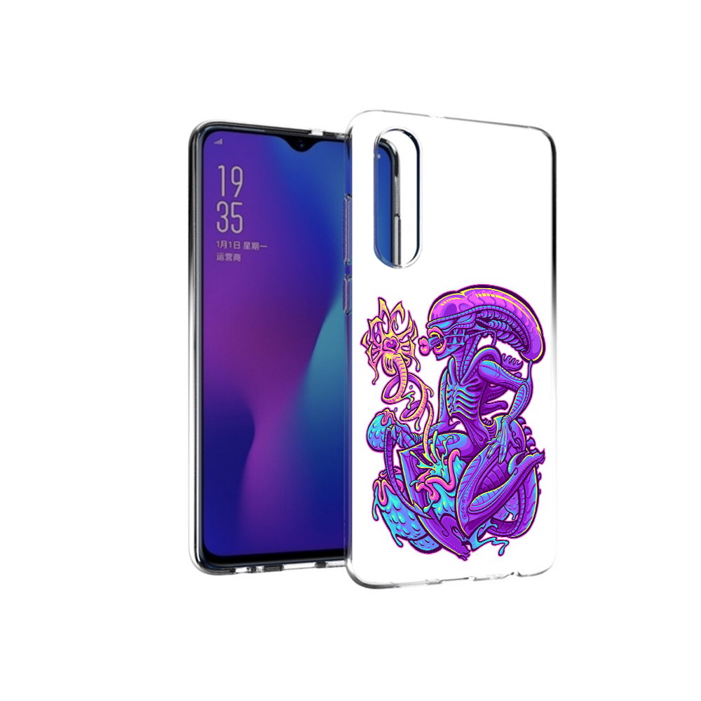 

Чехол MyPads Tocco для Huawei P30 чужой фиолетовый цвет, Прозрачный, Tocco