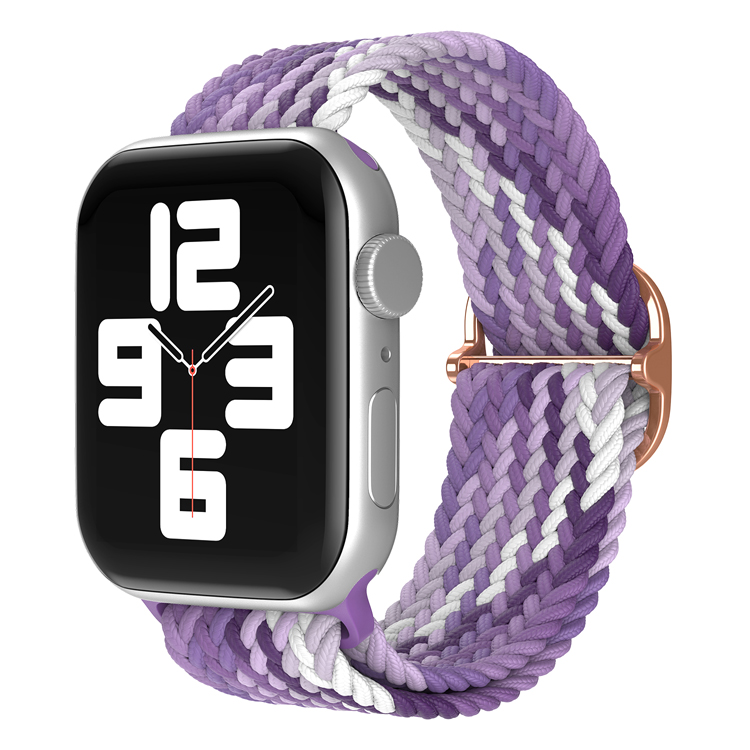 

Ремешок для Apple Watch 1-9/SE (38/40/41 мм), разноцветно-фиолетовый, Разноцветный, Ремешок для Apple Watch 1-9 / SE (38/40/41 мм), регулируемый по длине