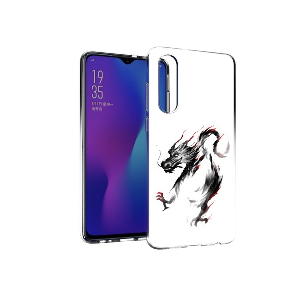 

Чехол MyPads Tocco для Huawei P30 черный дракон, Прозрачный, Tocco