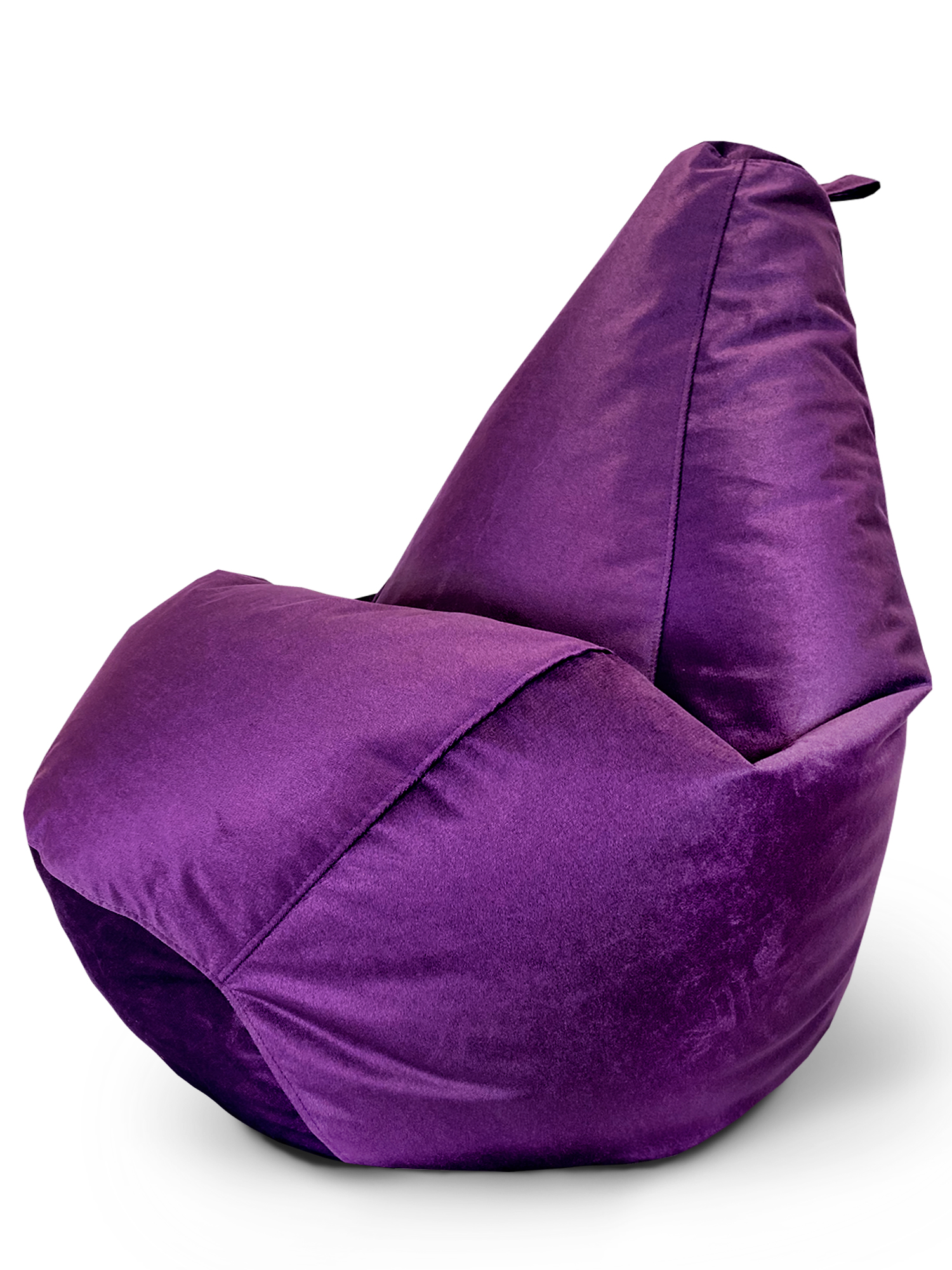 фото Кресло-мешок onpuff пуфик груша, размер xxl, фиолетовый велюр