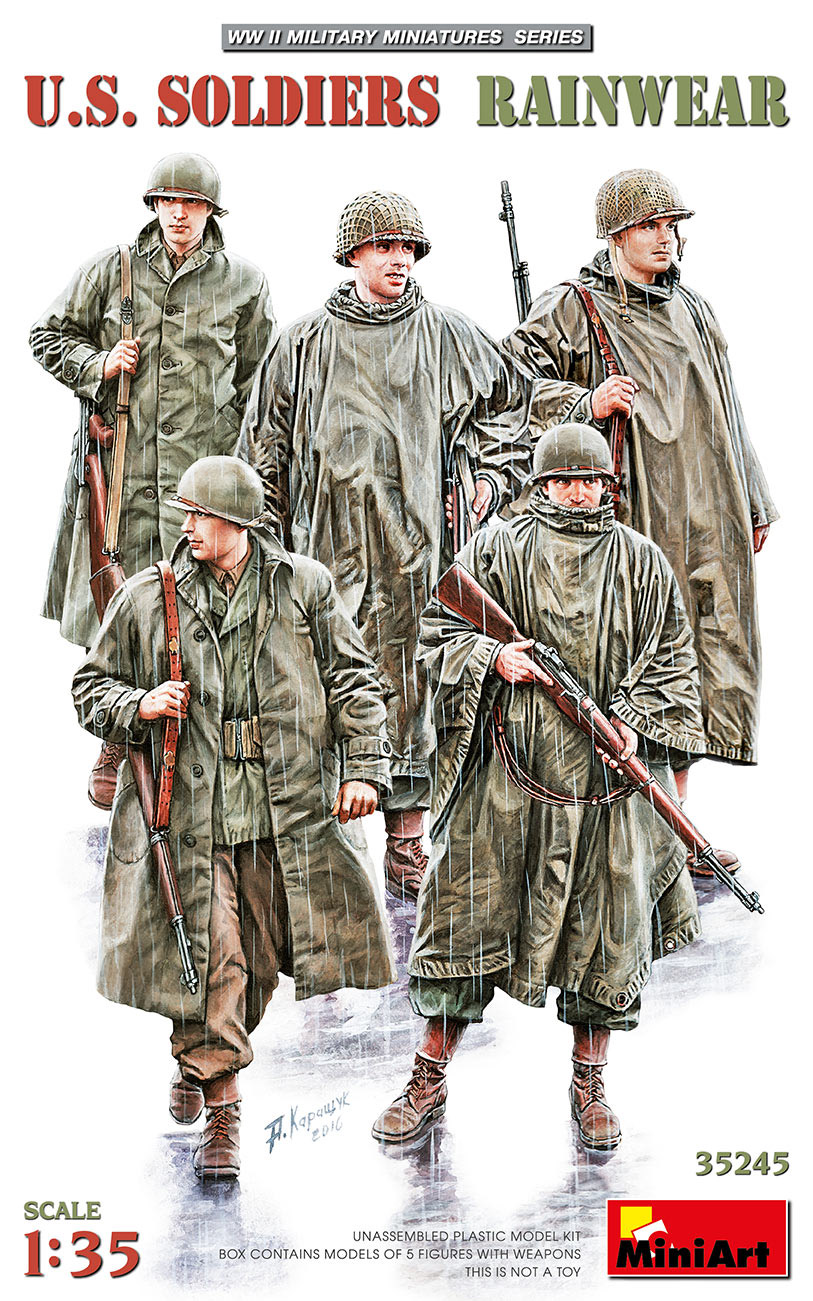 

Сборная модель MiniArt 1/35 Американские солдаты в дождевиках 35245