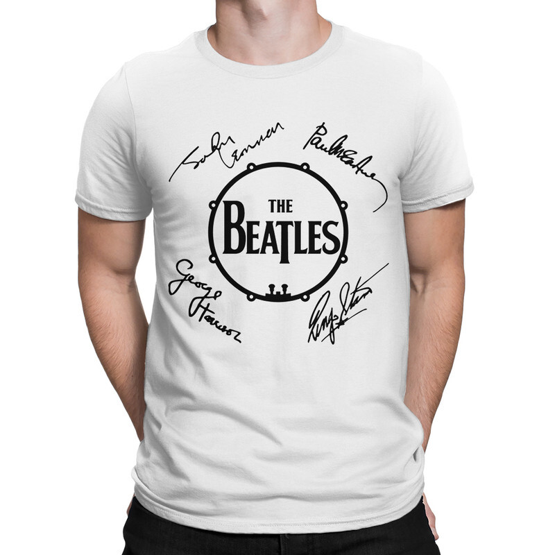 

Футболка мужская Dream Shirts The Beatles Автографы 9898915222 белая 2XL, The Beatles Автографы 9898915222