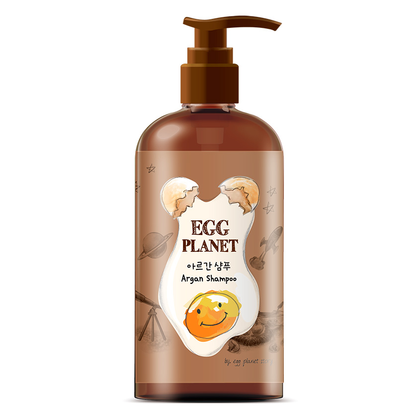 Шампунь для волос EGG PLANET с аргановым маслом 280 мл hot planet автоматический анальный душ aquarius 210