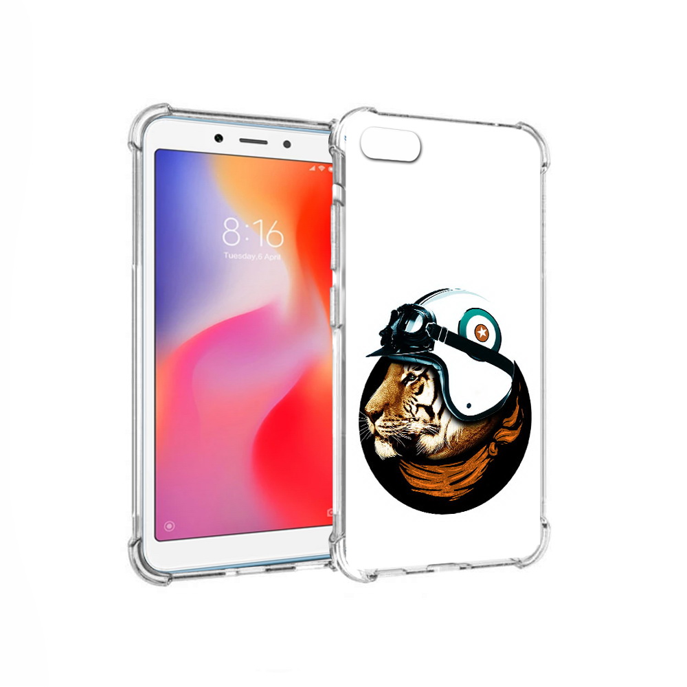 Чехол MyPads Tocco для Xiaomi Redmi 6A Тигр в шлеме (PT113916.305.171)