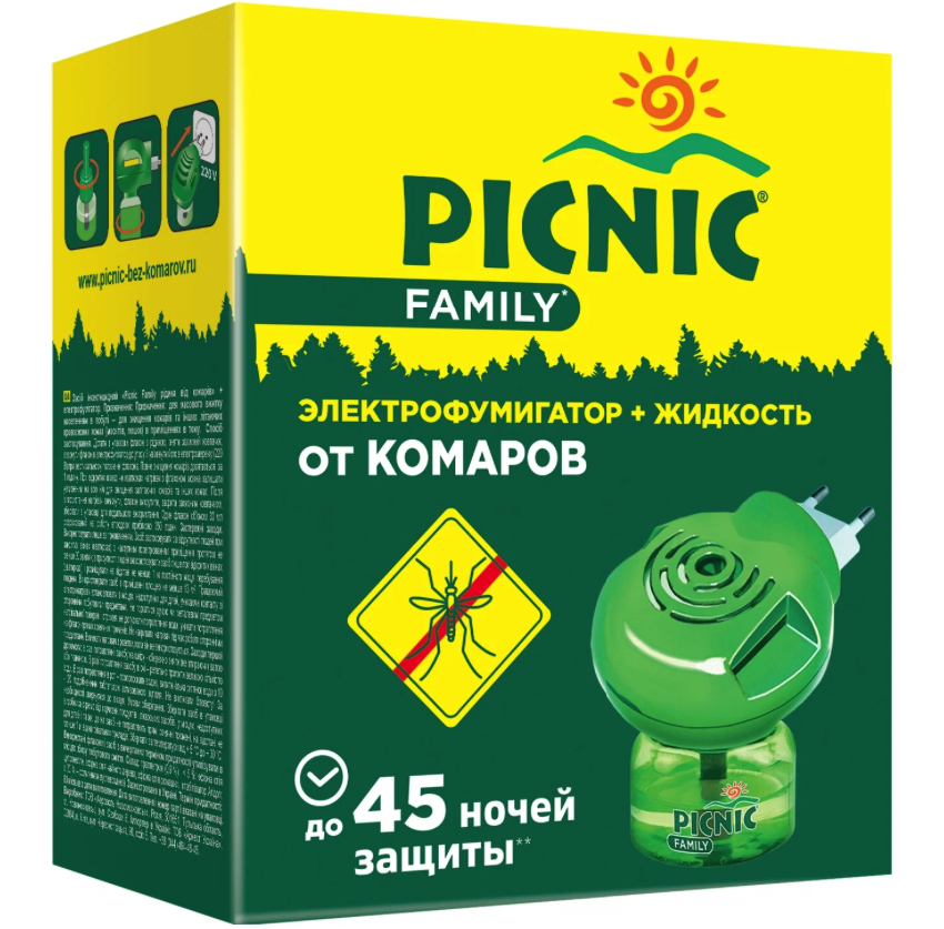 

Фумигатор Picnic Family 1 флакон жидкости в комплекте, Family