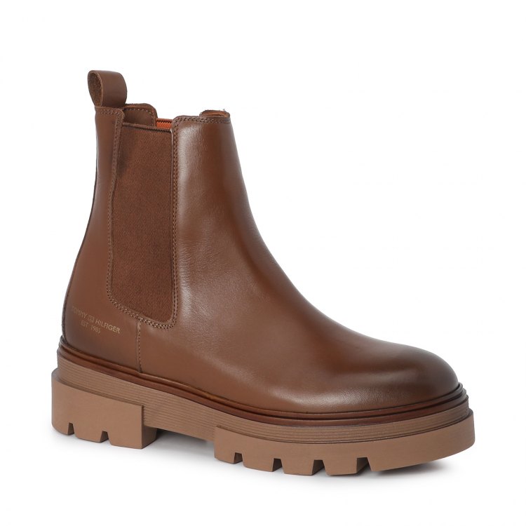 фото Женские ботинки tommy hilfiger monochromatic chelsea boot fw0fw05950 цв. коричневый 41 eu