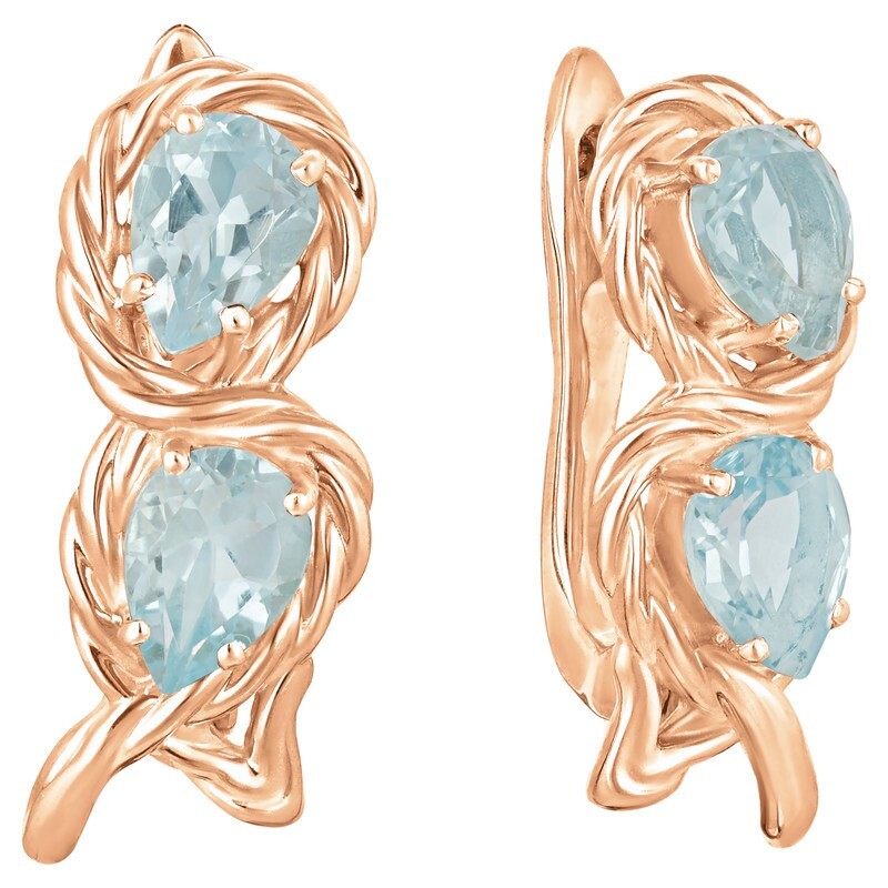 

Серьги из серебра с топазом LAZURIT-ONLINE 7873RG, 7873RG