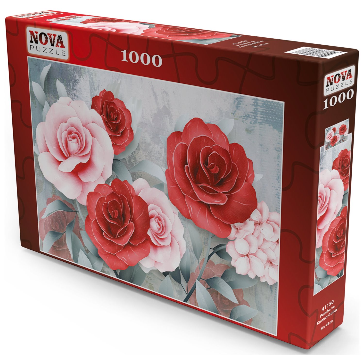 

Пазл Nova Puzzle 1000 дет Розовые и красные розы, NVцветы