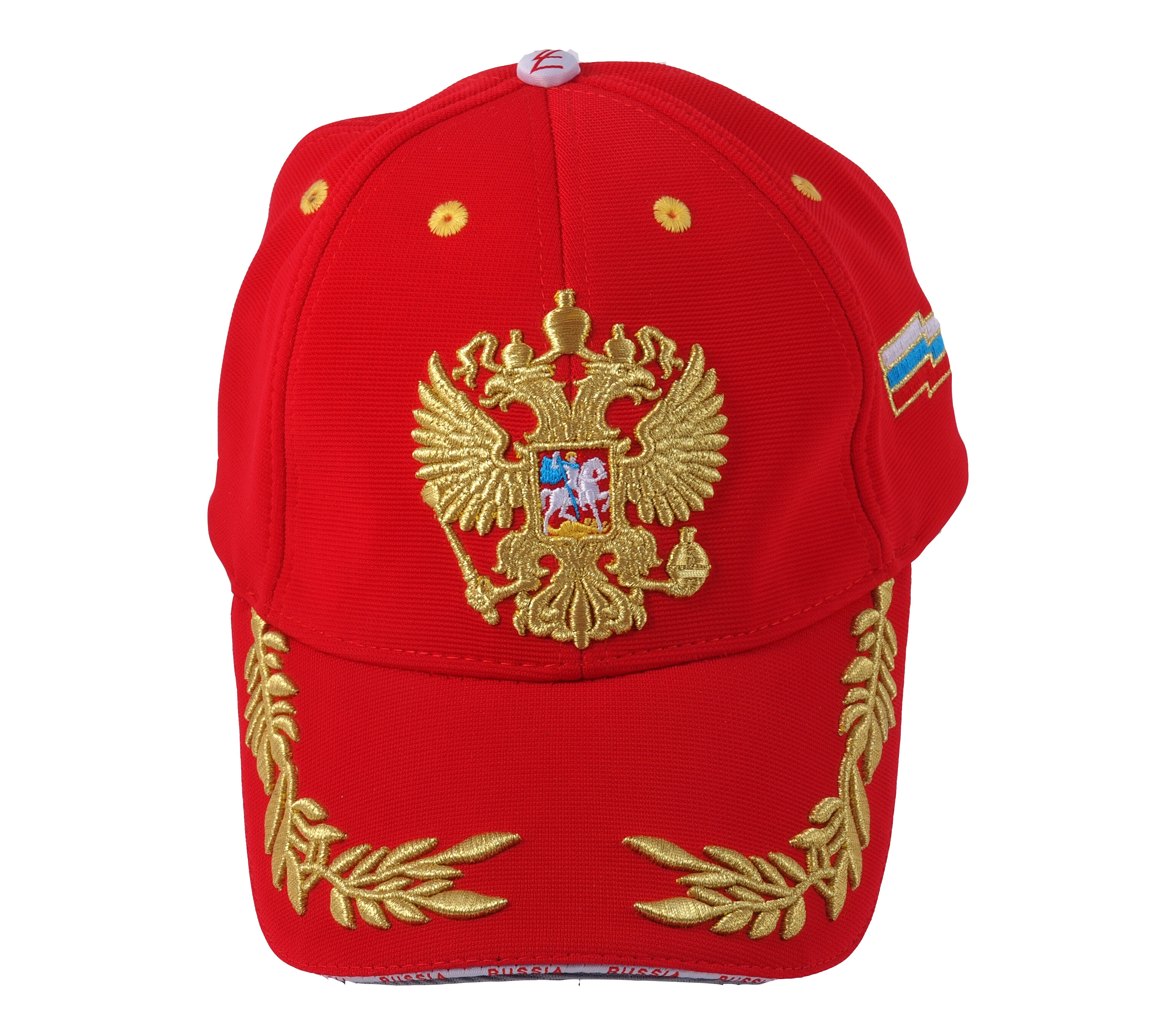 фото Бейсболка унисекс лига звезд золотой герб россии красный