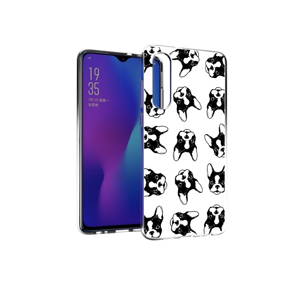 

Чехол MyPads Tocco для Huawei P30 черно белые собачки, Прозрачный, Tocco