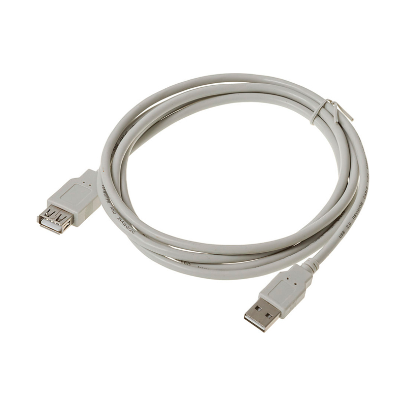 Кабель NoBrand USB A(m)-USB A(f), 1.8м, Grey