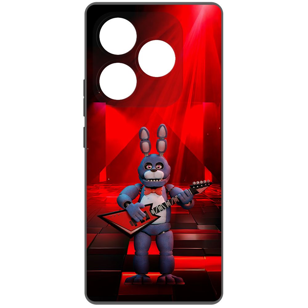 

Чехол-накладка Krutoff Soft Case ФНАФ - Бонни с гитарой для ITEL S23+ черный