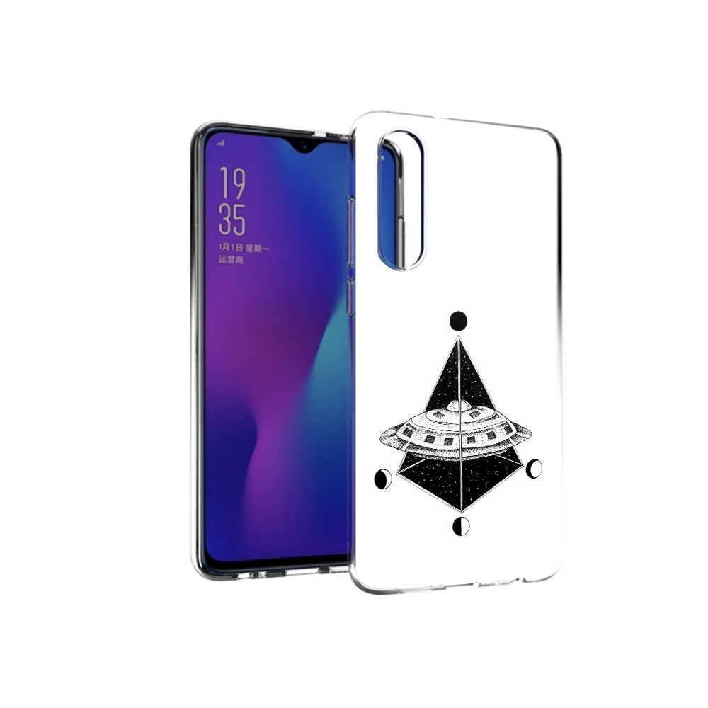 

Чехол MyPads Tocco для Huawei P30 черно белая летающая тарелка, Прозрачный, Tocco
