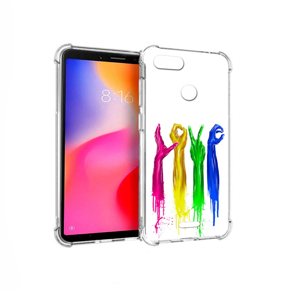 

Чехол MyPads Tocco для Xiaomi Redmi 6 яркие руки love (PT113762.304.707), Прозрачный, Tocco