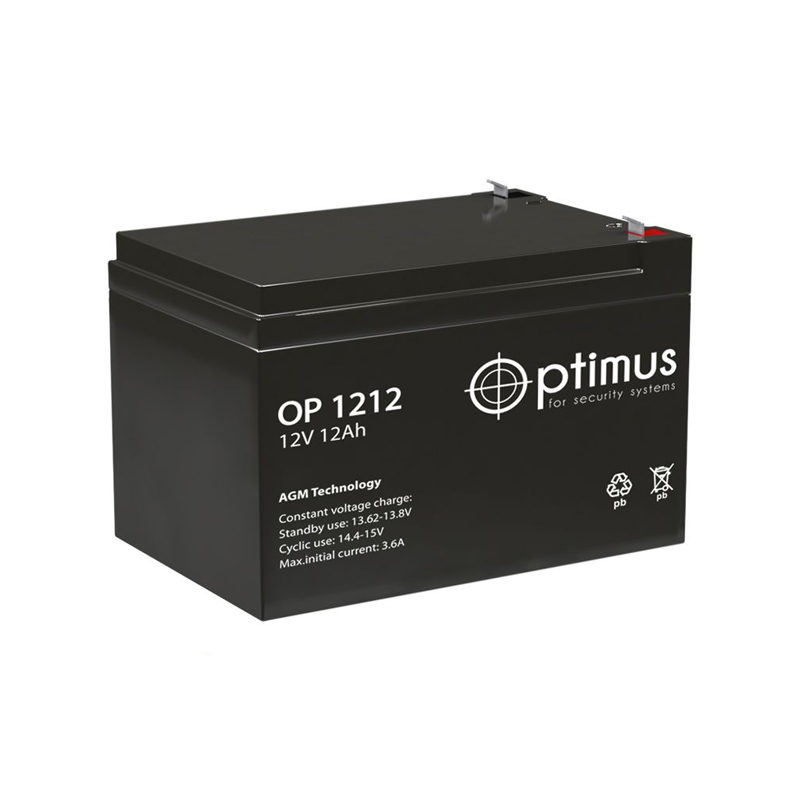 фото Аккумулятор для ибп optimus op 1212 nobrand