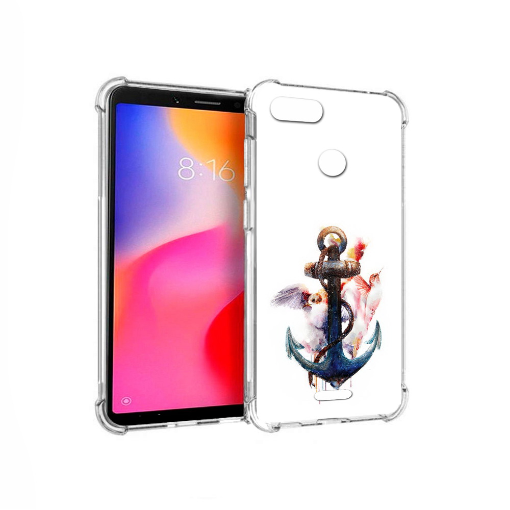 

Чехол MyPads Tocco для Xiaomi Redmi 6 якорь с птицами (PT113762.304.703), Прозрачный, Tocco