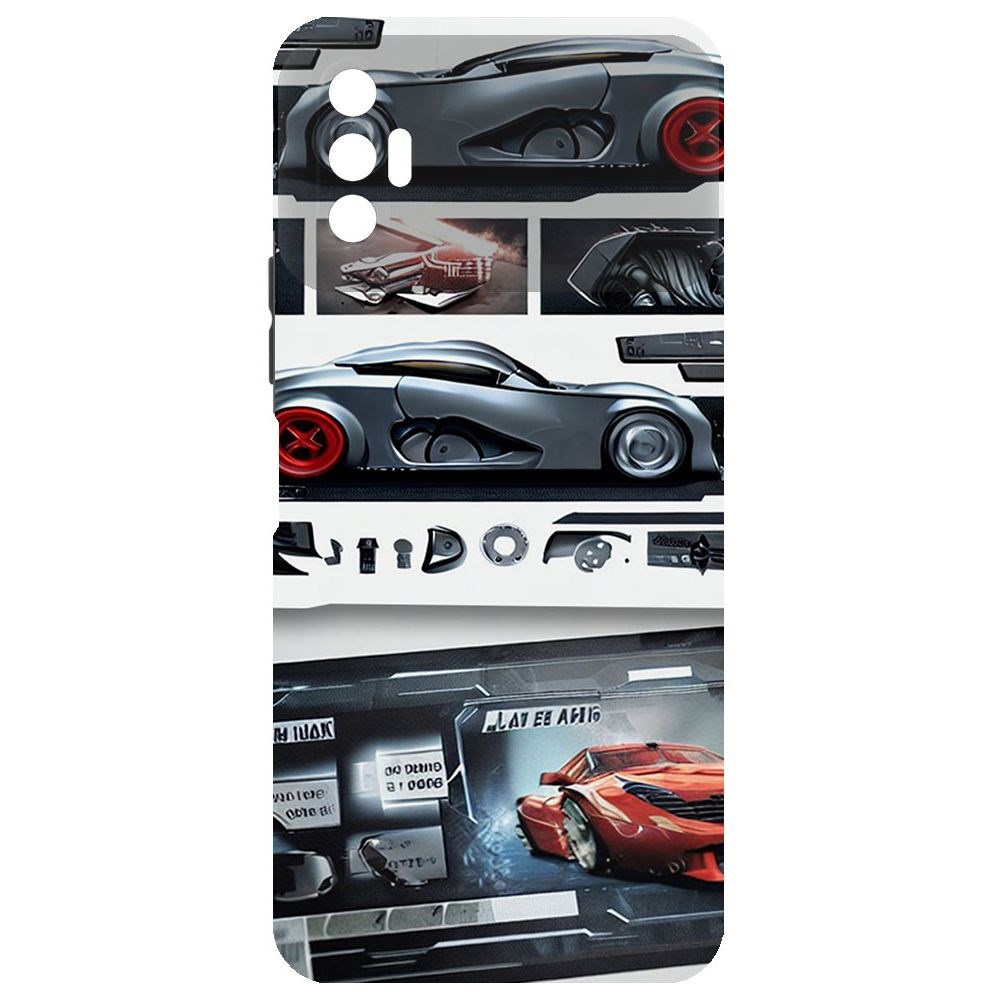 

Чехол-накладка Софт Гаражный постер для Tecno Spark 8P, Черный