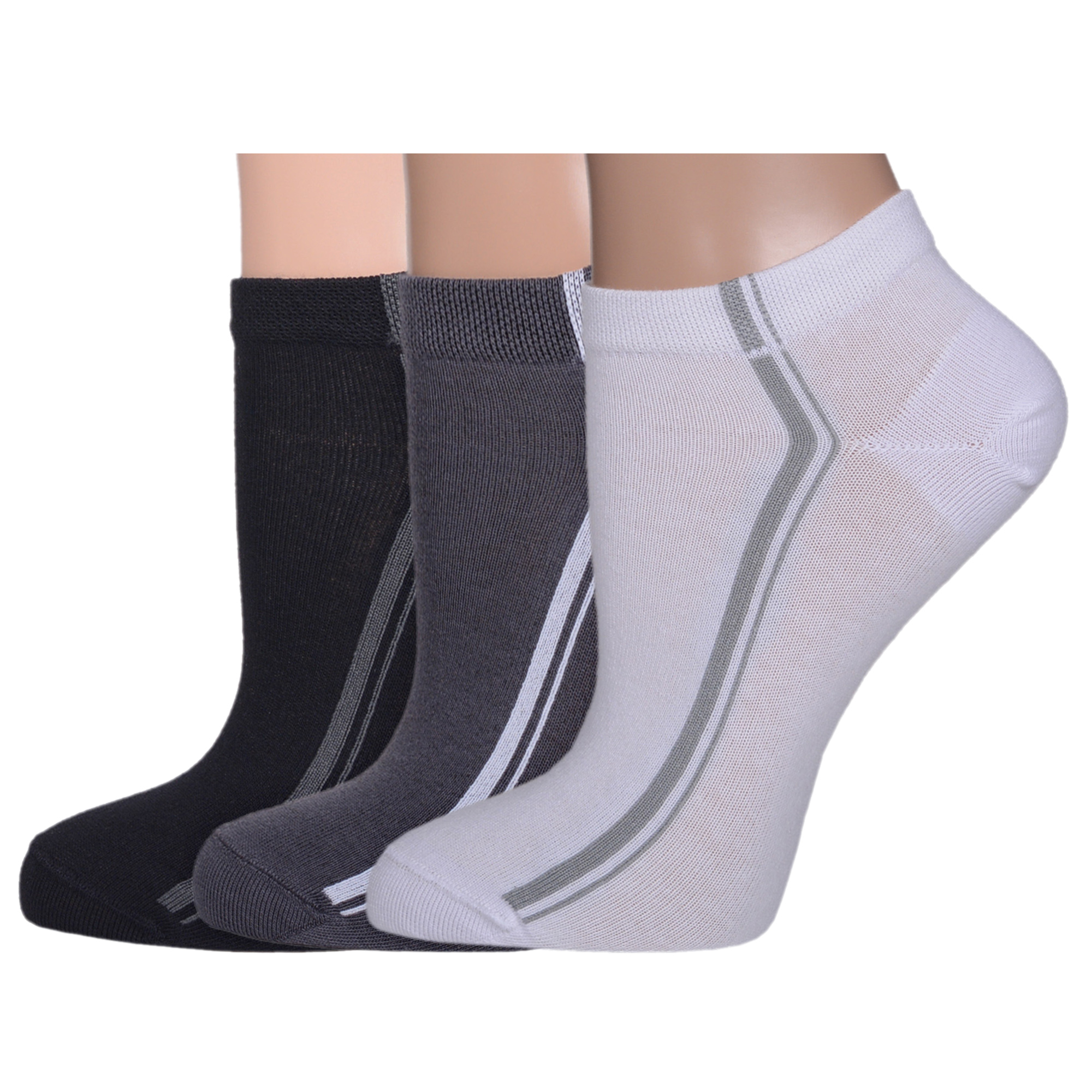 Комплект носков женских LorenzLine 3-С8 белых; серых; черных 25