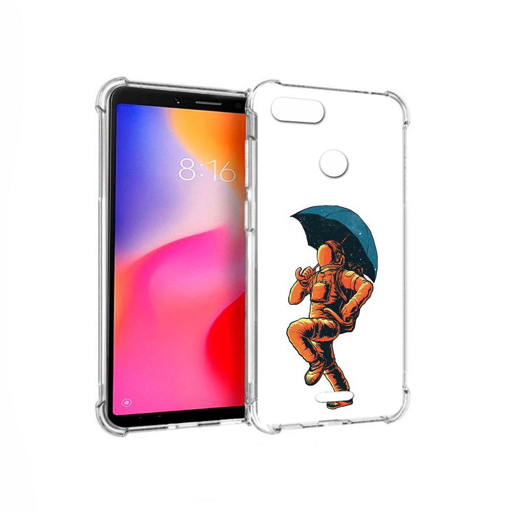 

Чехол MyPads Tocco для Xiaomi Redmi 6 шагающий космонавт с зонтом (PT113762.304.695), Прозрачный, Tocco