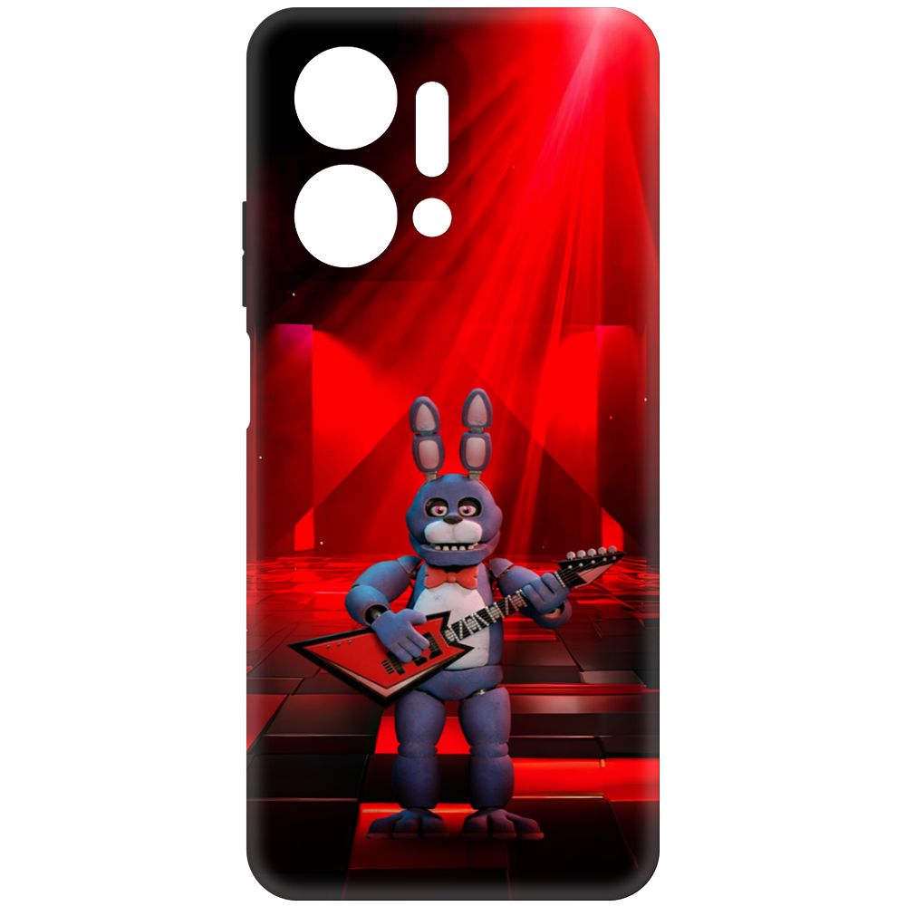 

Чехол-накладка Krutoff Soft Case ФНАФ - Бонни с гитарой для Honor X7a черный