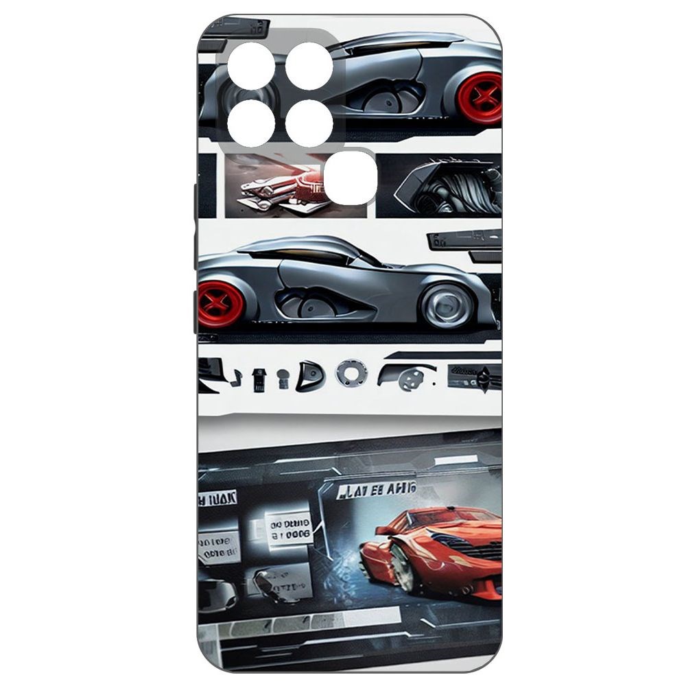 Чехол-накладка Софт Гаражный постер для Infinix Smart 6