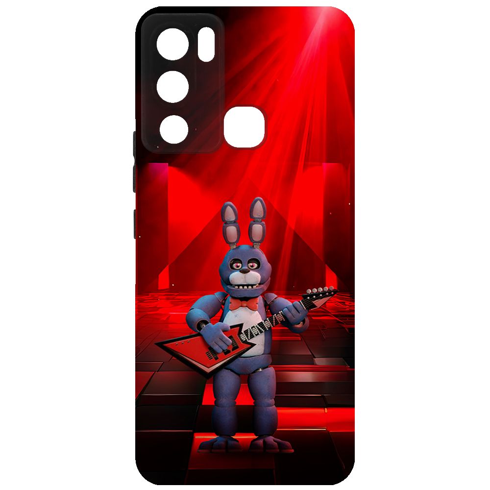 

Чехол-накладка Krutoff Soft Case ФНАФ - Бонни с гитарой для INFINIX Hot 12i черный