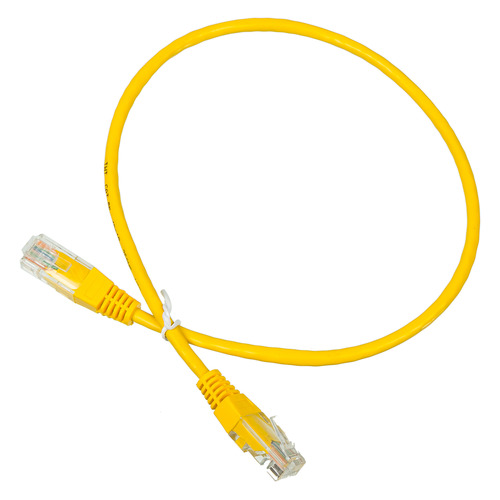 фото Патч-корд lanmaster вилка rj-45, вилка rj-45, кат.5е, пвх, 0.5м, желтый [twt-45-45-0.5-yl]