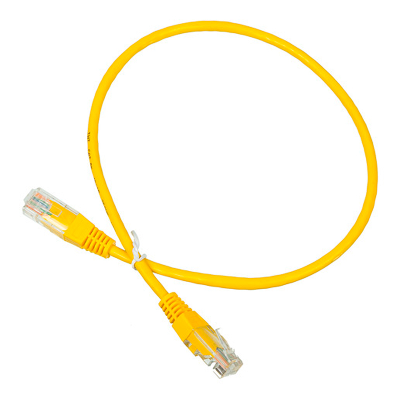 

Патч-корд Lanmaster RJ45 - RJ45 вилка-вилка 0.5м (TWT-45-45-0.5-YL) желтый