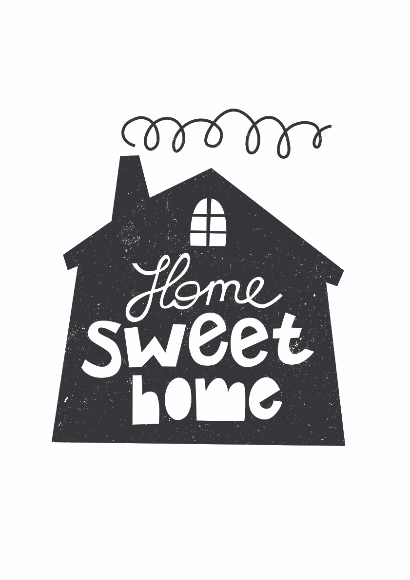 

Большой постер на стену Home Sweet Home 40х50 см без рамы, MMHOMEHOME
