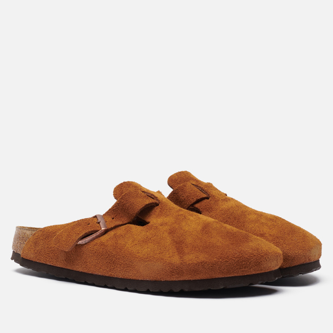Сандалии Birkenstock Boston Soft Footbed Suede Leather коричневый, размер 43 EU