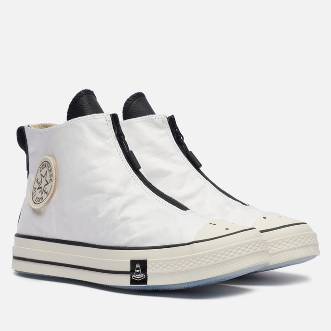 

Кеды унисекс Converse x Joshua Vides Edition Chuck 70 Zip High белые 37.5 EU, x Joshua Vides Edition Chuck 70 Zip High