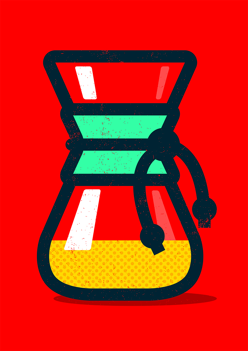 

Большой постер на стену Chemex 40х50 см без рамы, MMCHEMEX1