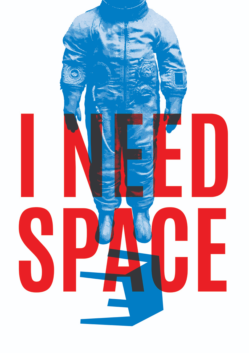 

Большой постер на стену I NEED SPACE 60х90 см без рамы, MMNEEDSPACE