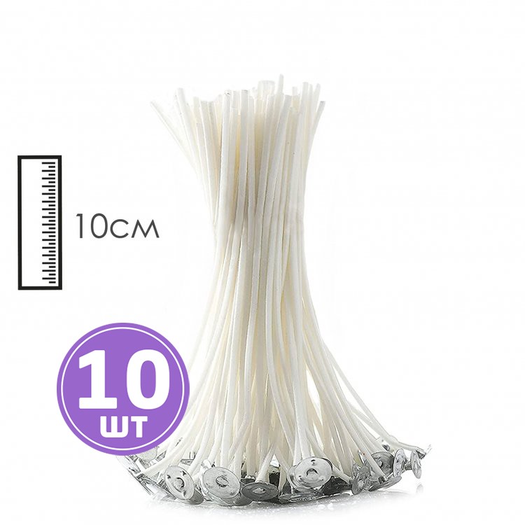 

Фитиль с держателем Epoxy Master 10 шт., 10 см, Белый