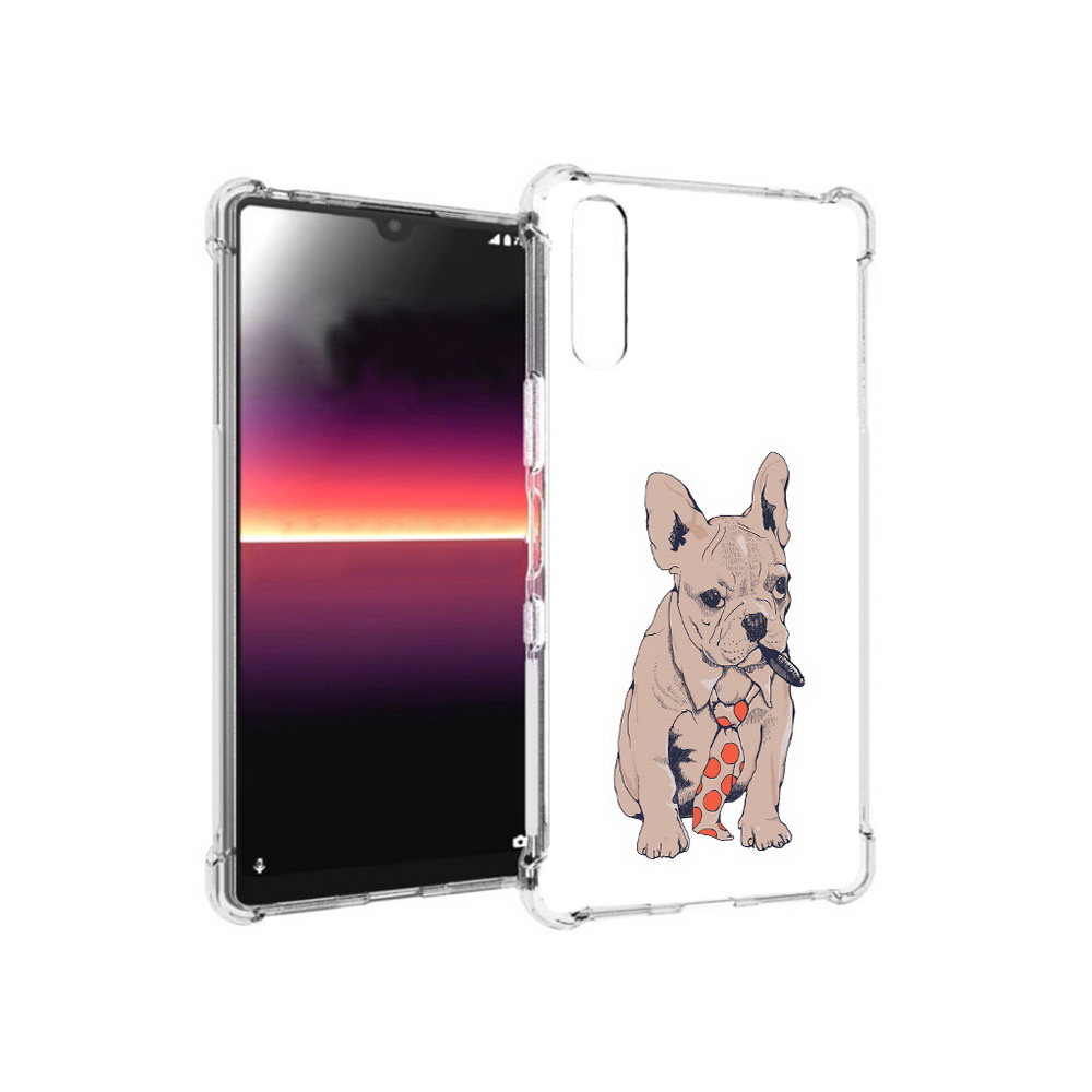 

Чехол MyPads Tocco для Sony Xperia L4 бульдог с сигарой (PT227010.235.250), Прозрачный, Tocco