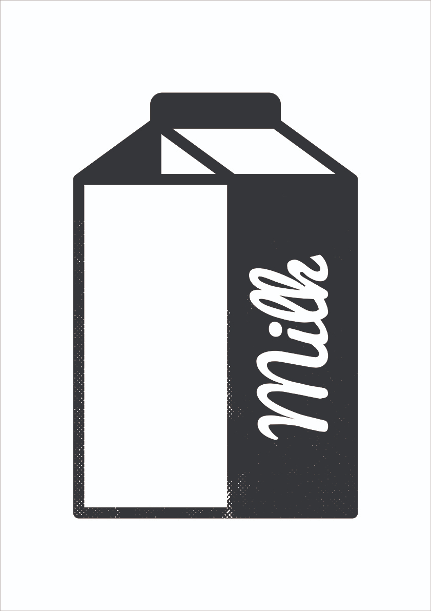 

Большой постер на стену Milk 60х90 см без рамы, MMMILKMILK