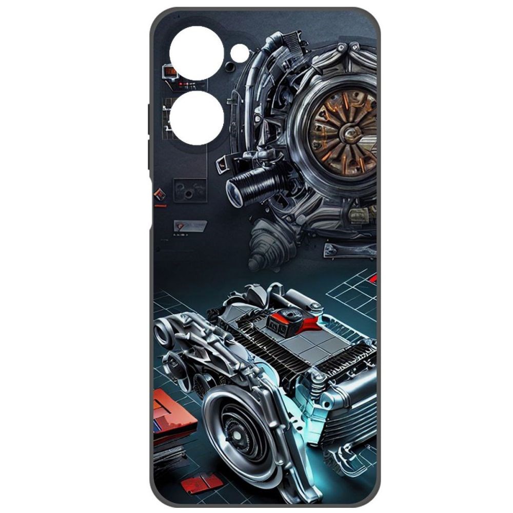 

Чехол-накладка Софт Моторы для Realme 10 4G, Черный