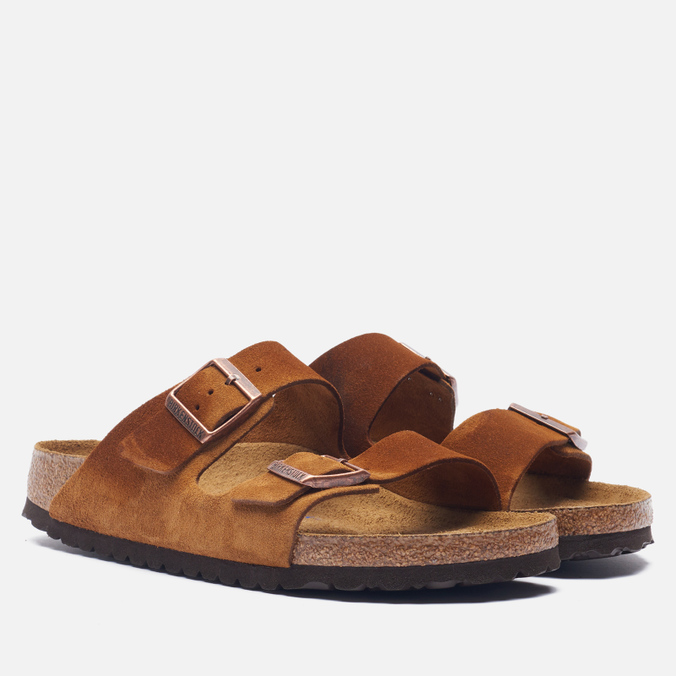 Сандалии Birkenstock Arizona Soft Footbed Suede Leather коричневый, размер 36 EU