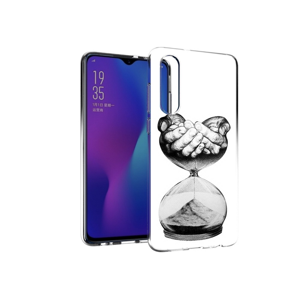 Чехол MyPads Tocco для Huawei P30 часы жизни черно белый