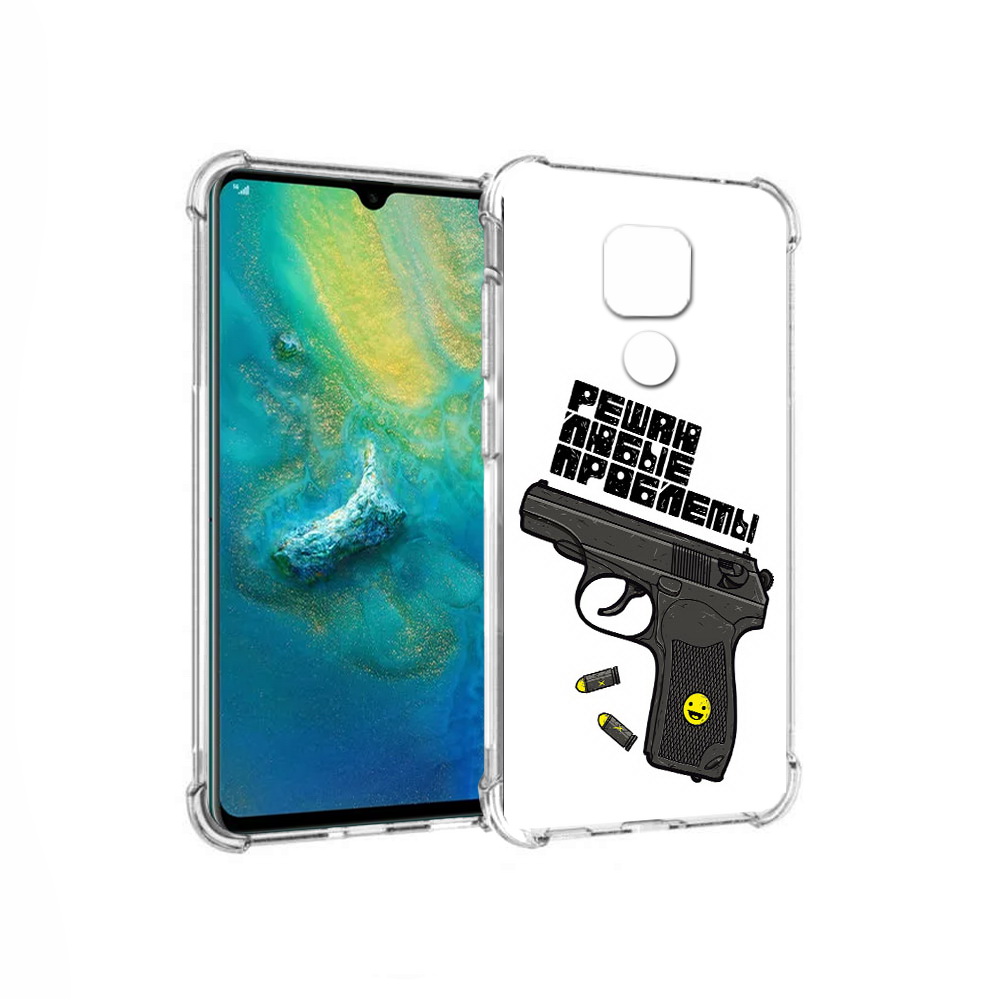 

Чехол MyPads Tocco для Huawei Mate 20x пистолет против проблем (PT124578.30.542), Прозрачный, Tocco