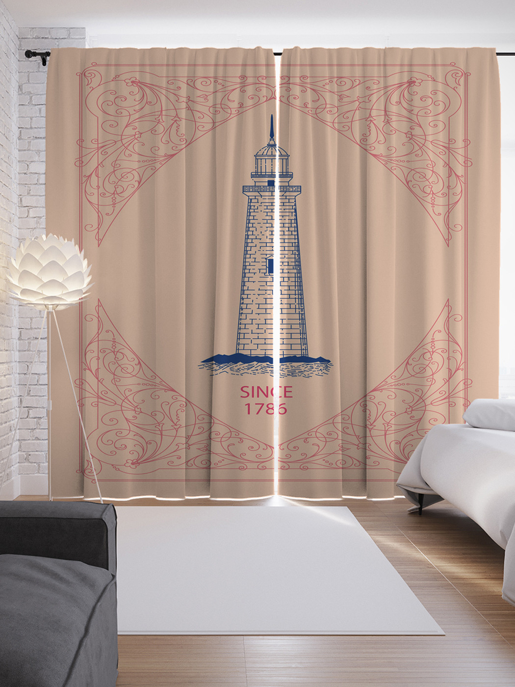 

Шторы JoyArty с фотопечатью "Старинный маяк" из сатена, 290х265 см, Старинный маяк