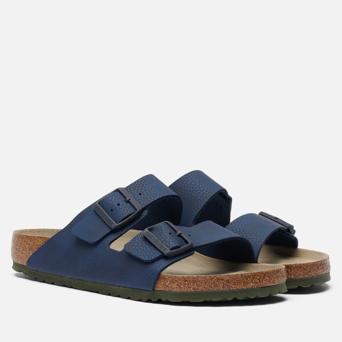 Мужские сандалии Birkenstock Arizona Soft Footbed Birko-Flor синий, размер 42 EU