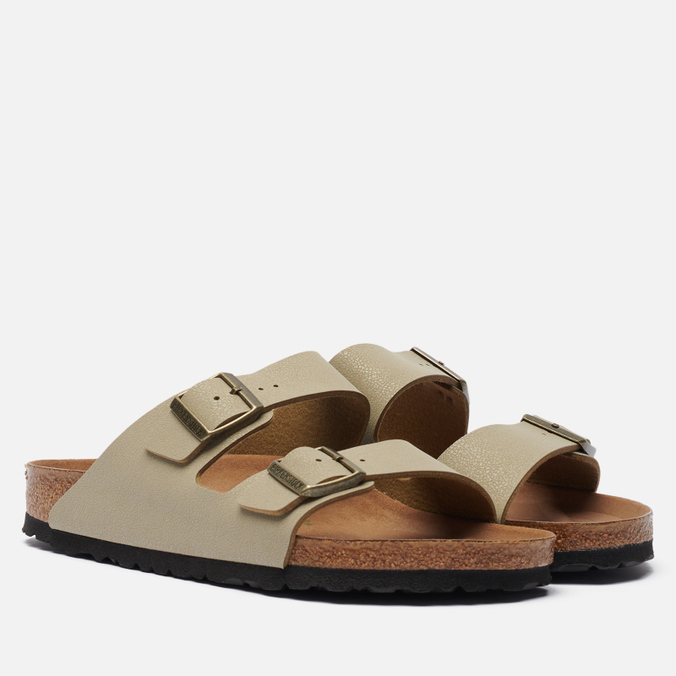 Мужские сандалии Birkenstock Arizona Vegan Birkibuc оливковый, размер 41 EU