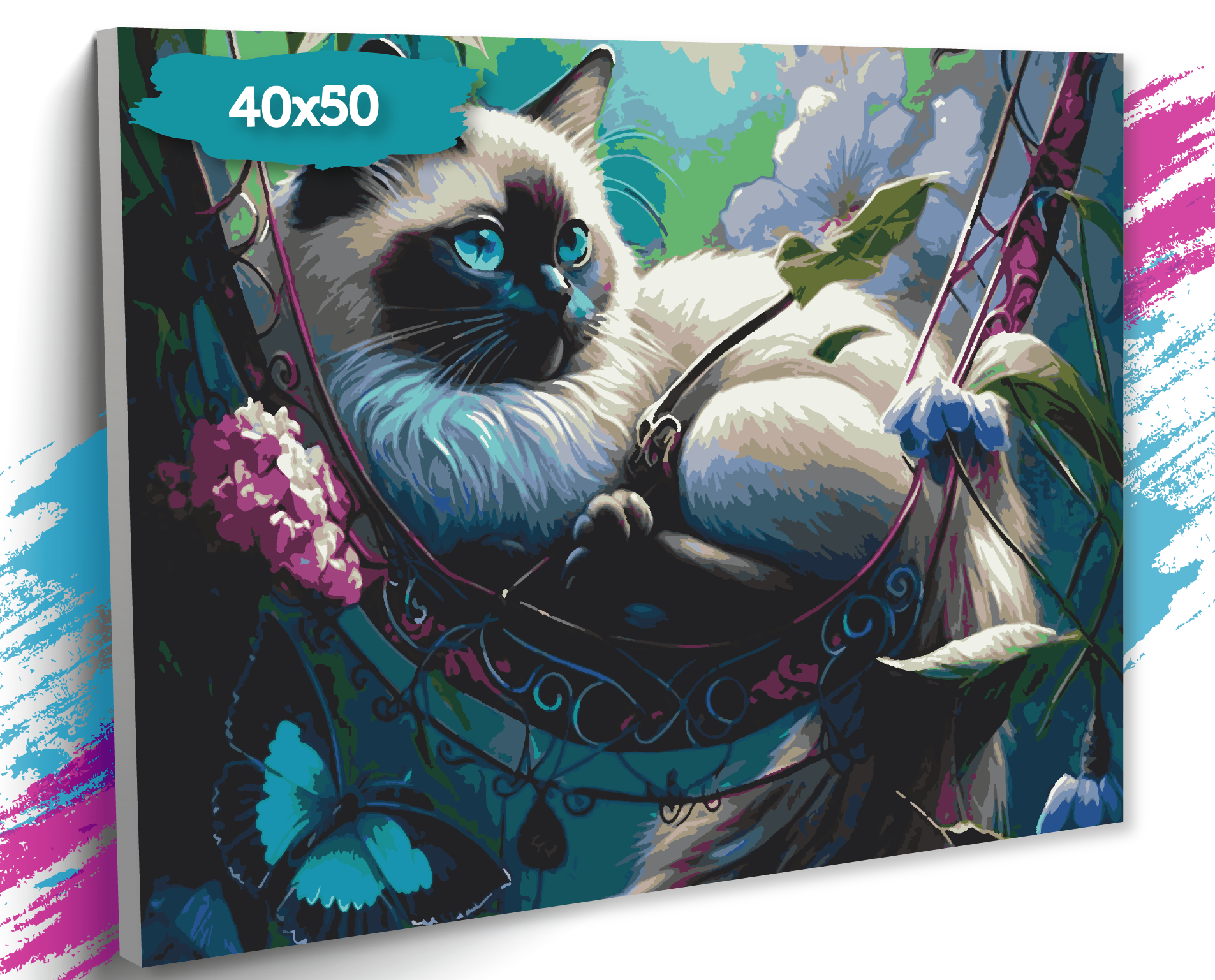 Картина по номерам ТТ Сказочный кот GK0103 Холст на подрамнике 40х50 см