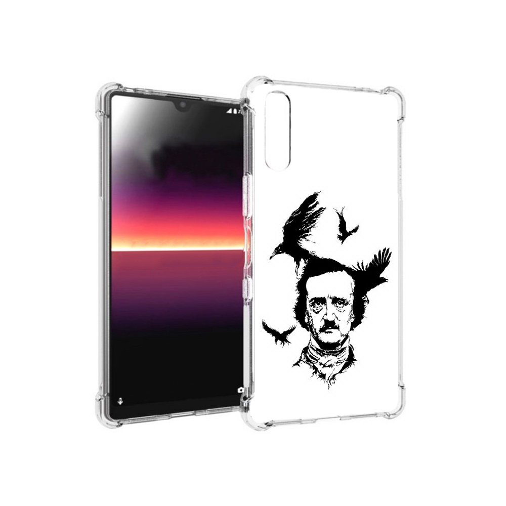 

Чехол MyPads Tocco для Sony Xperia L4 Эдгар Аллан черно белый (PT227010.235.204), Прозрачный, Tocco