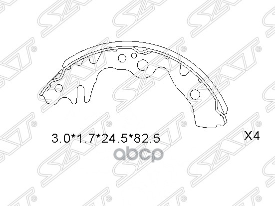 

Колодки Тормозные Зад Toyota Passo/Bb 03- Sat арт. ST04495B1080